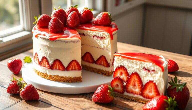 strawberry cheesecake cake recipe